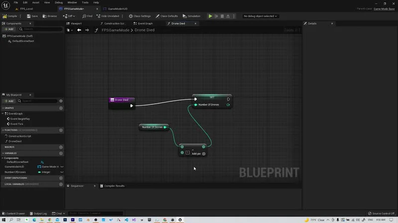 Drone logic in Blueprints